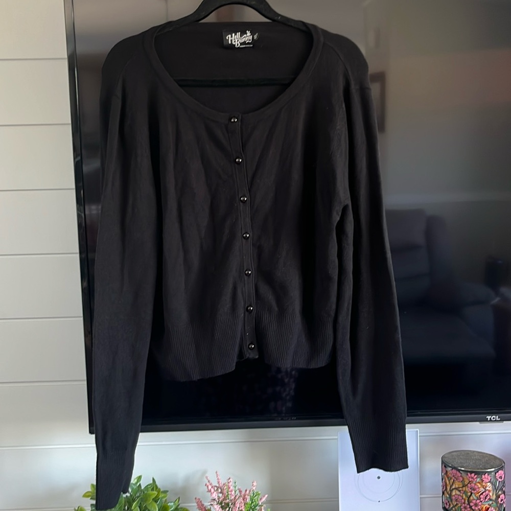 NWOT Hell Bunny Black Button Up Cardigan